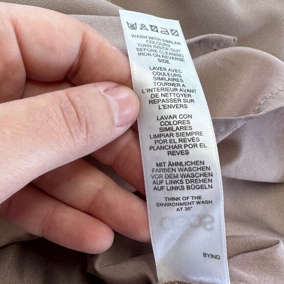 ASOS Dress Womens 0 Taupe Pink Halter Maxi V Back Slit Hem - Picture 5 of 7